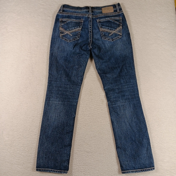 BKE Jeans Mens 32x32 Blue Denim Jake Straight Whiskers Cowboy Rodeo Western - Picture 6 of 13